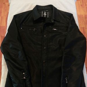 Fried Denim Leather Jacket